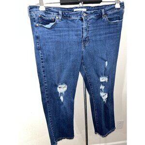 Levis Distressed Boy Friend Jeans Women 22w 42X27 Cotton Blend Stretch Material